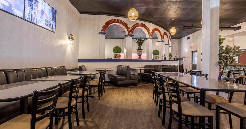 Interior, spacious seating area