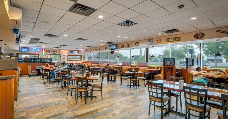 Diner area, wide view