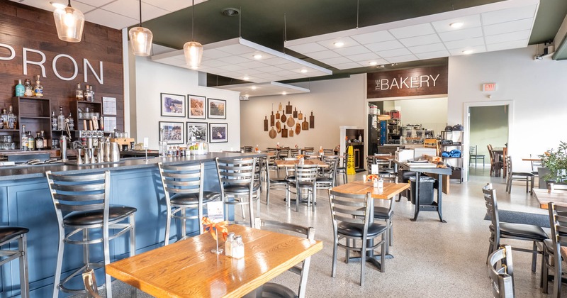 Interior, wide view of seating area