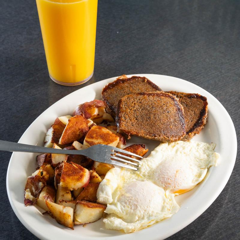 menu item 3 of 12, Scrapple & Two Eggs