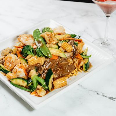 Hong Kong Style Pan Fried Noodles.