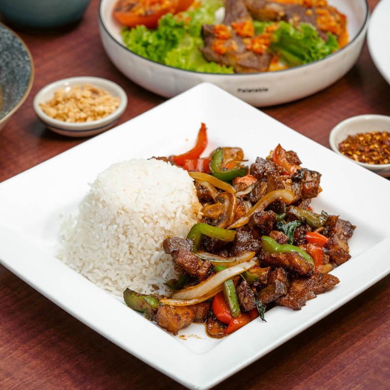 menu item 45 of 112, Basil with Crispy Pork Belly**