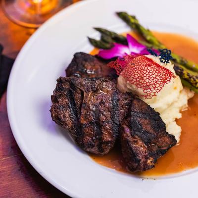 Lamb Steak with Mash.