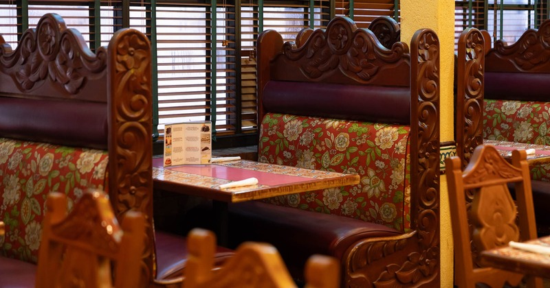 Interior, wooden booth