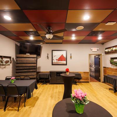 Interior, dining area.