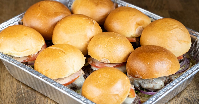 Burgers ready for serving