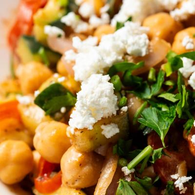Chickpea Salad, close-up.