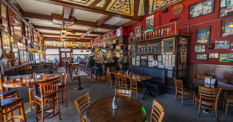 Nicely done interior seating area