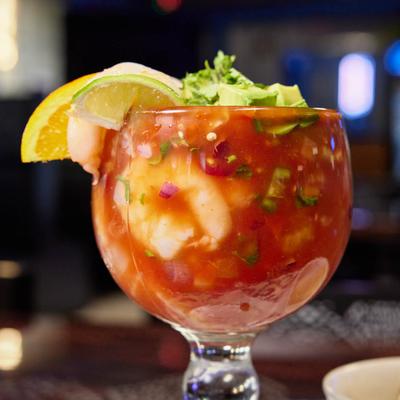 Shrimp cocktail.
