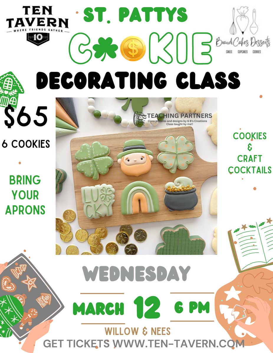 St. Patrick’s Day Cookie Decorating Class event photo