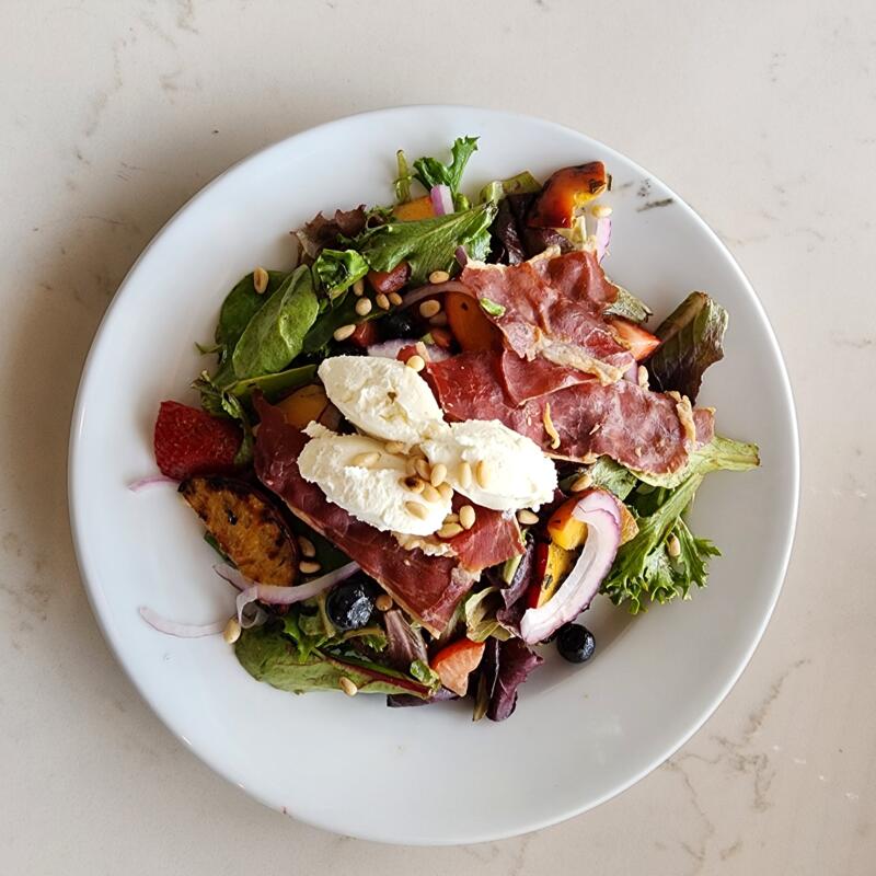 Berry, Peach, & Proscitto Salad photo