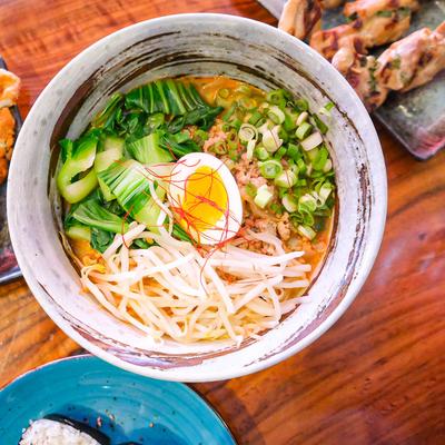 Ground turkey ramen.
