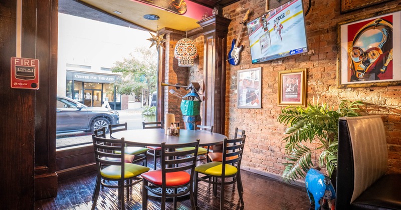 Interior, diner table  next to the window