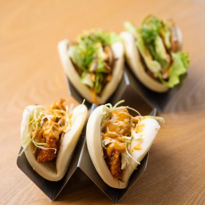Chicken and pork buns.
