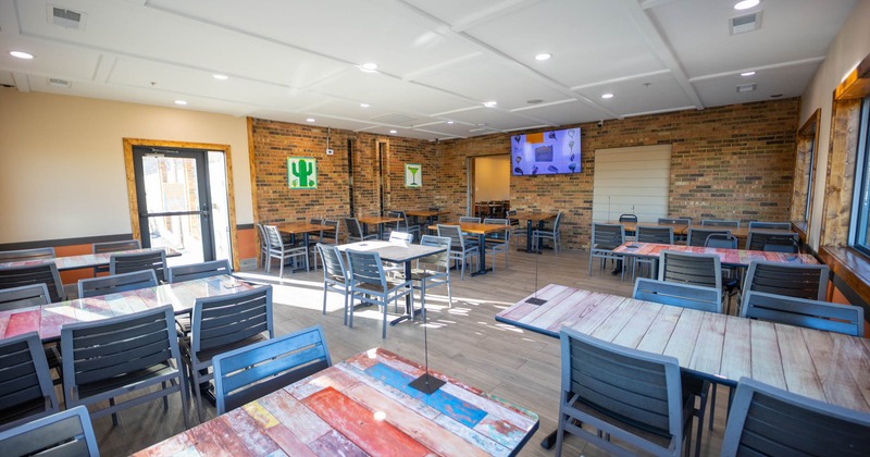 Interior, wide view of dining area