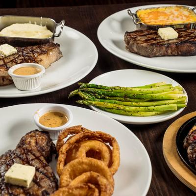 Assorted food dishes.