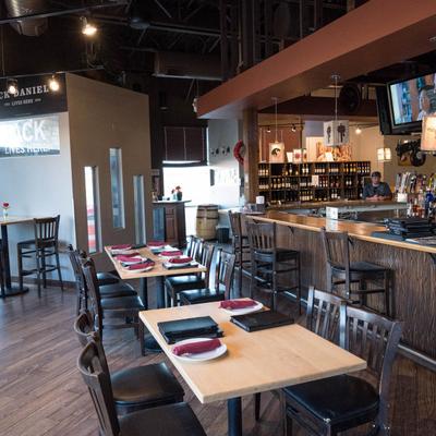 Dining and bar areas.