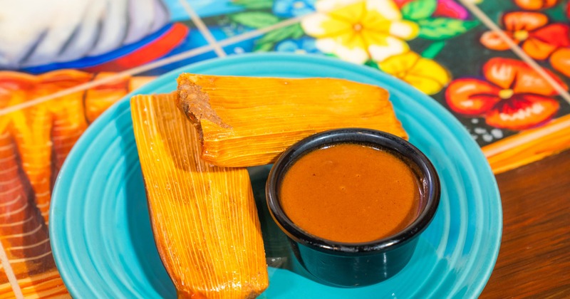 Tamales with dip