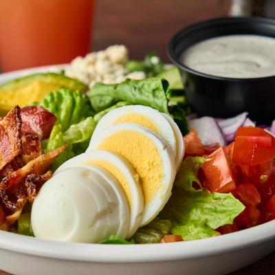 Cobb salad, close-up.