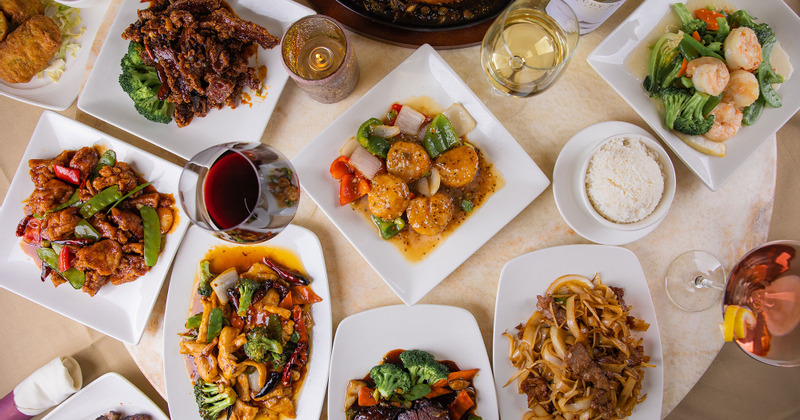 Selection of various dishes