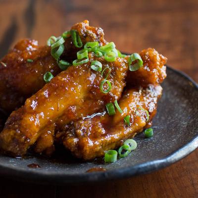 Spicy chicken wings.