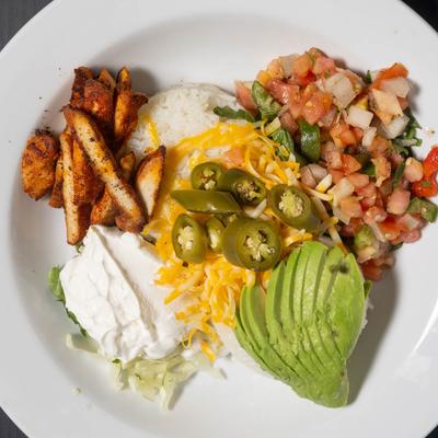 Mexican chicken bowl.