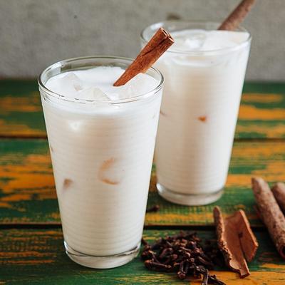 Two horchata drinks.