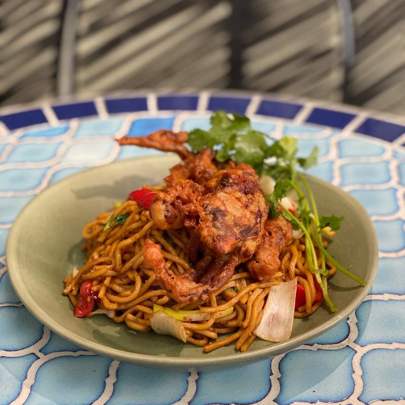 Jumbo Soft Shell Crab Garlic Noodles photo