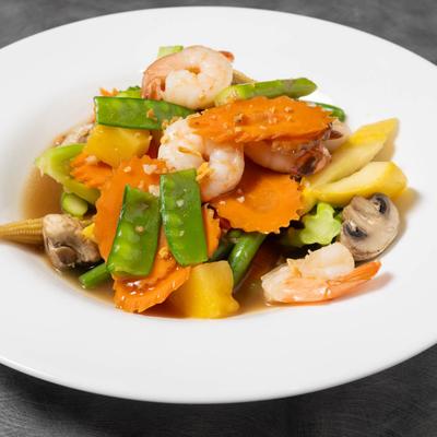 Home Style Vegetables, closeup.