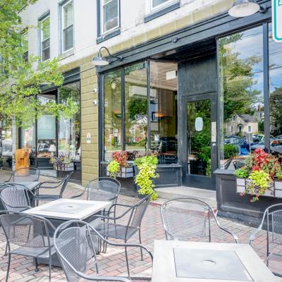 Exterior seating space.