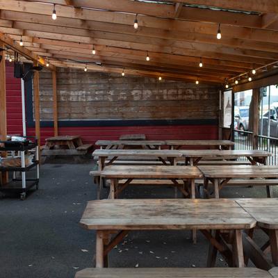 A large dining hall.