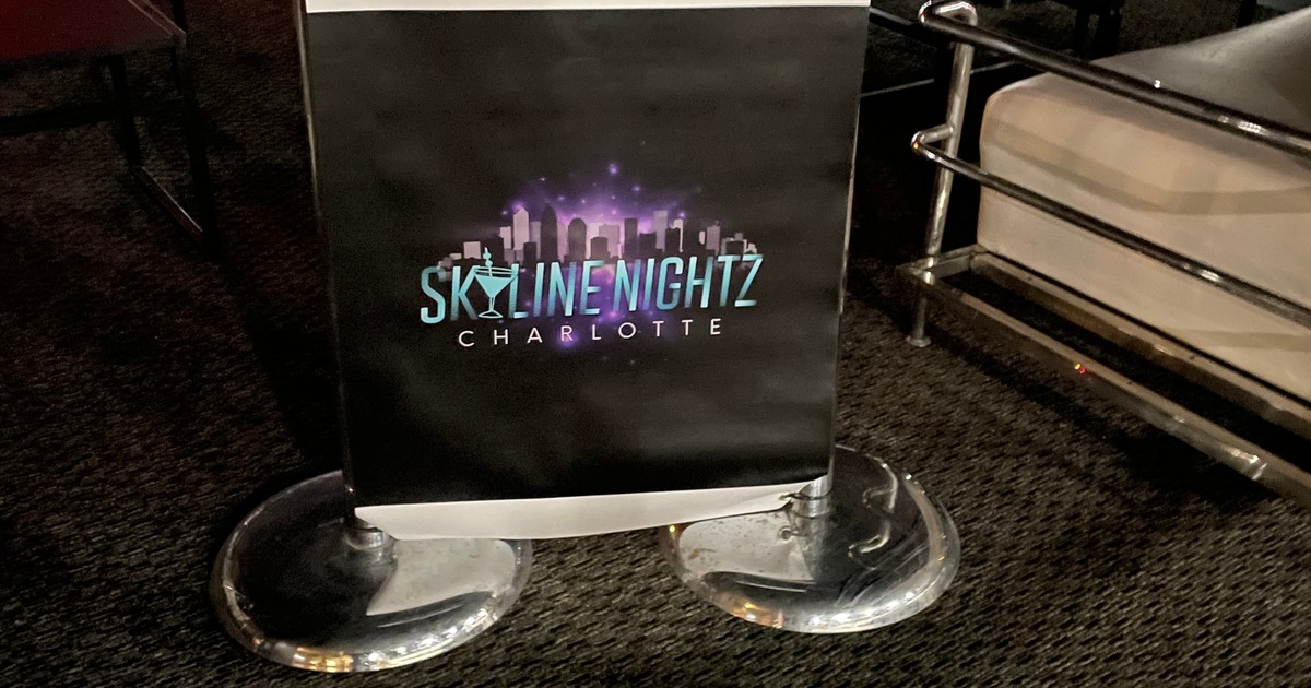 Skyline Nightz sign in VIP room