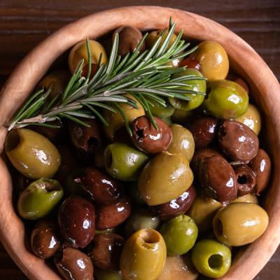 Olive Giardiniera, close up.