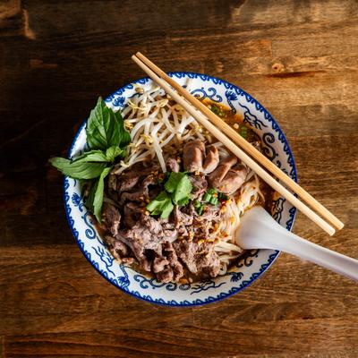 Beef noodle soup.