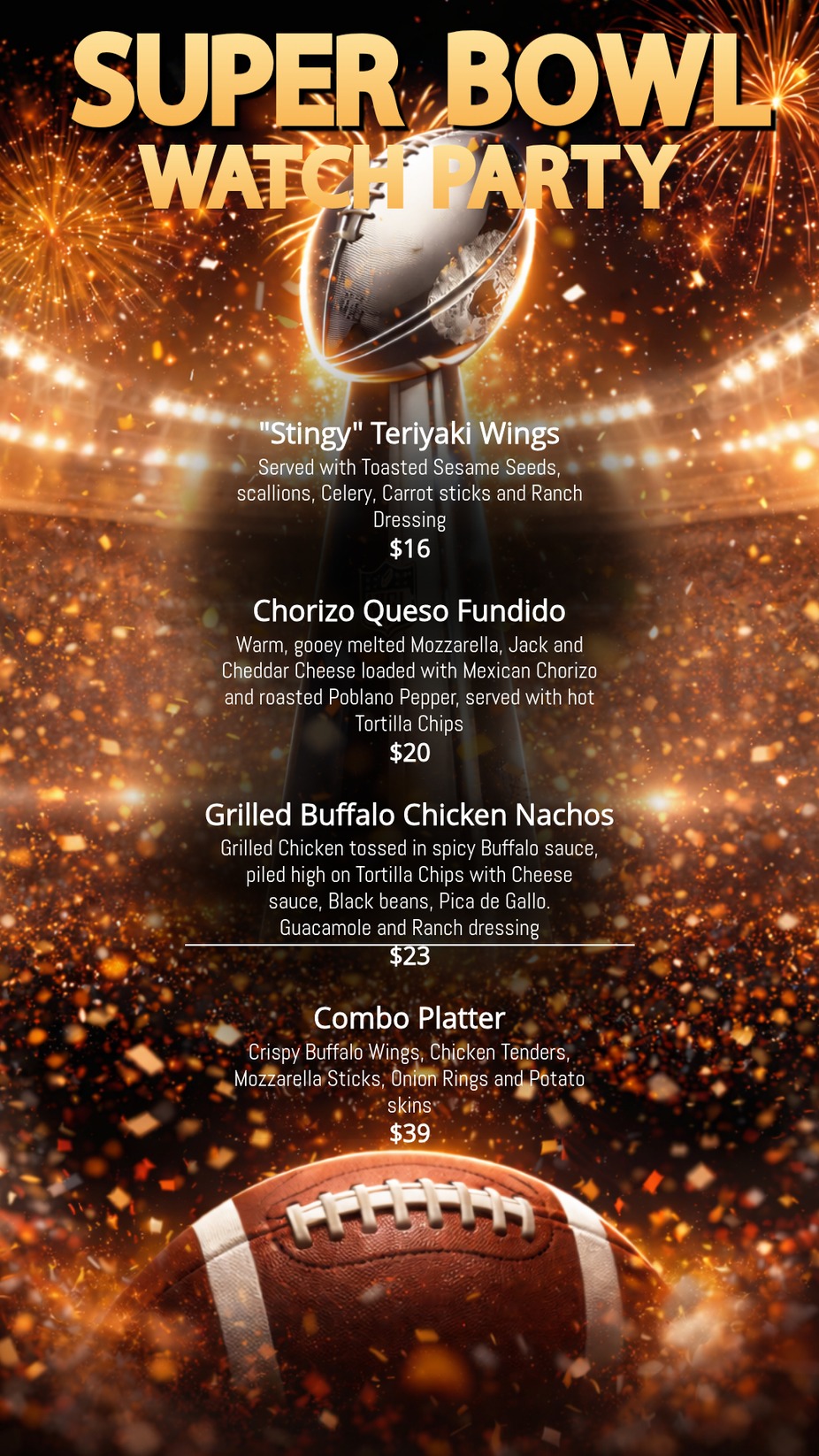 Super Bowl Food Specials! event photo