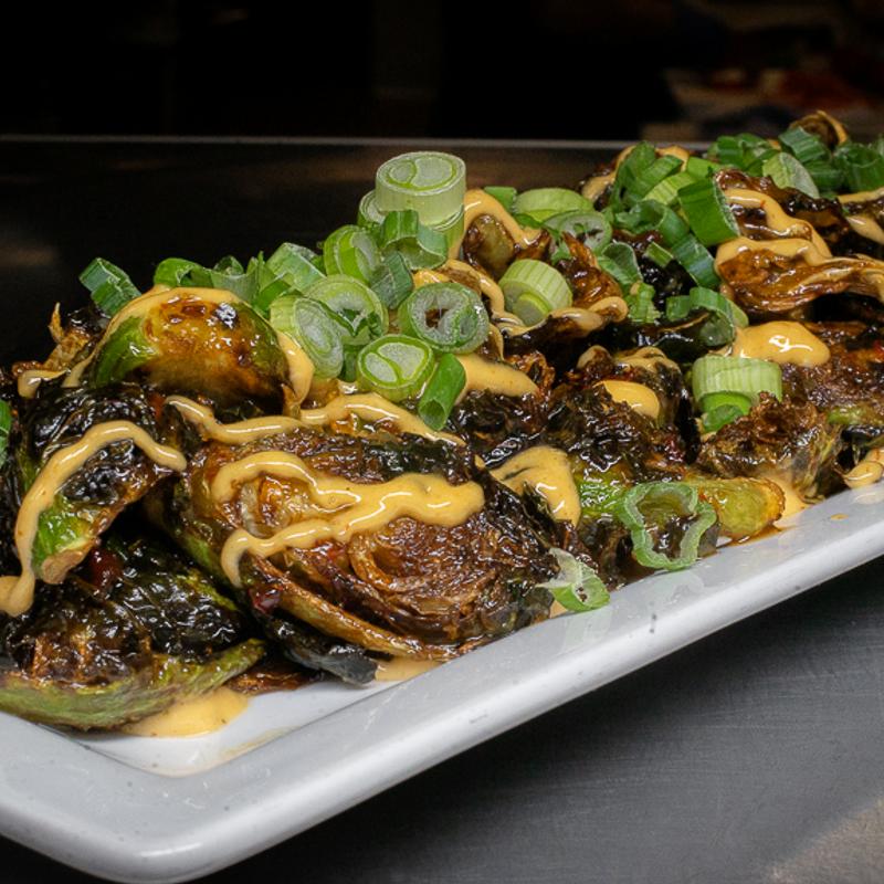 Thai Ginger Fried Brussel Sprouts.