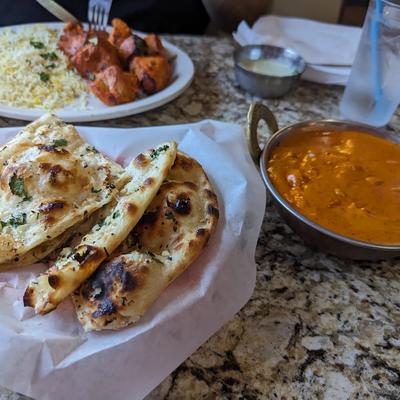 Assorted food dishes.