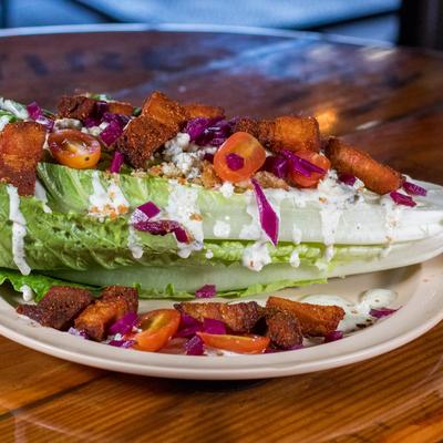 Wedge Salad with Pork Belly.