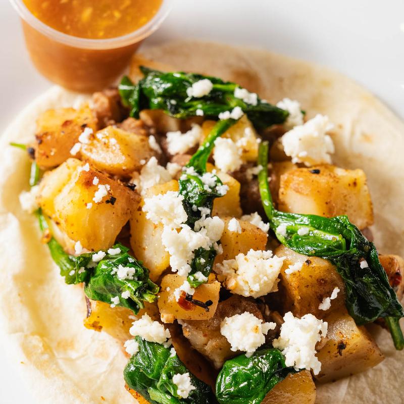 Bean, Potato, Spinach & Queso Fresco photo