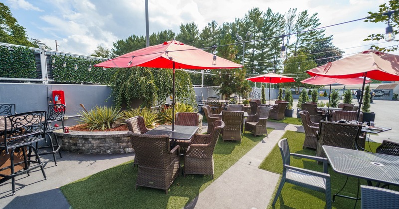 Outdoor, tables with chairs