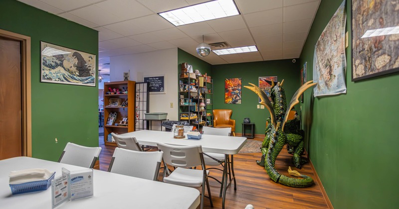 Decorated seating space