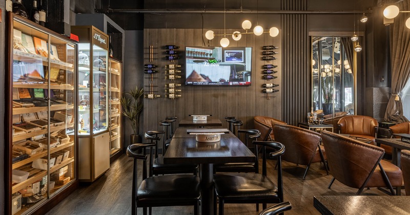 Interior, tables, chairs and sofas