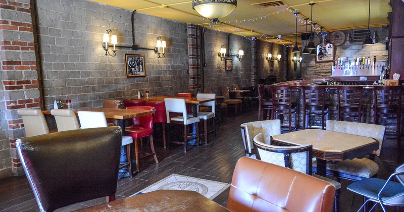 Interior, tables and chairs ready for guests