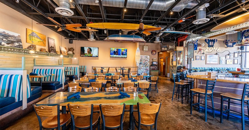 Interior, dining and bar area