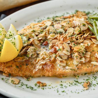 Pecan encrusted salmon.