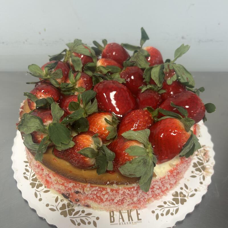 menu item 47 of 61, New York style Cheesecake with Strawberries on top - Large