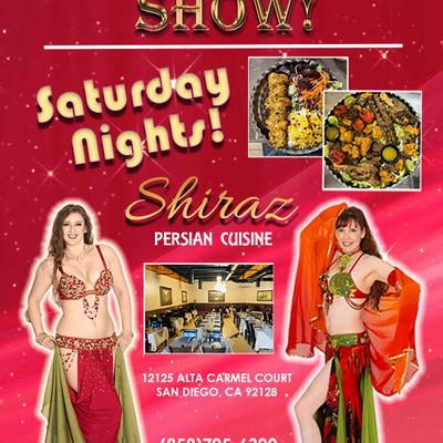 Belly Dance show every Saturday night!.