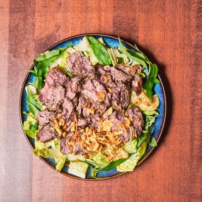 Angkor Steak Salad, top view.