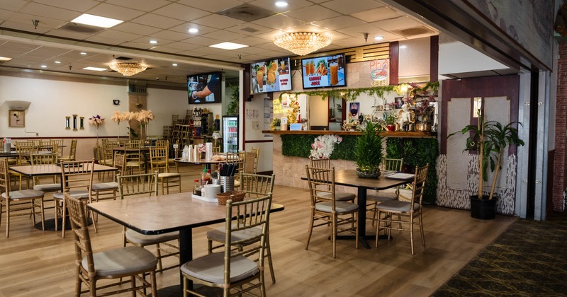 Interior, bar and dining area