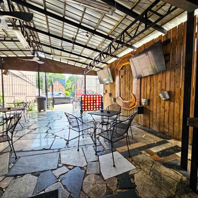 Exterior, seating area.